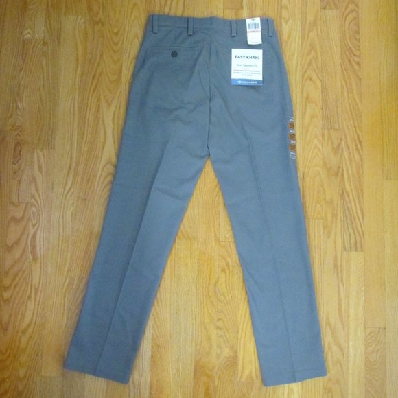 DOCKERS MEN'S SIZE 28 X 30 PANTS EASY KHAKI GRAY SLIM FIT ALL MOTION COMFORT NWT - Picture 6 of 14
